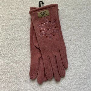 UGG Pink Rhinestone Tech Gloves